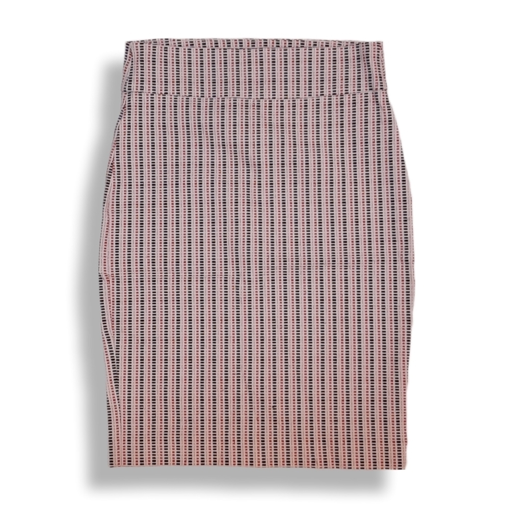 RW&CO Embroidered High Waist Pencil Skirt Textured Stretchy